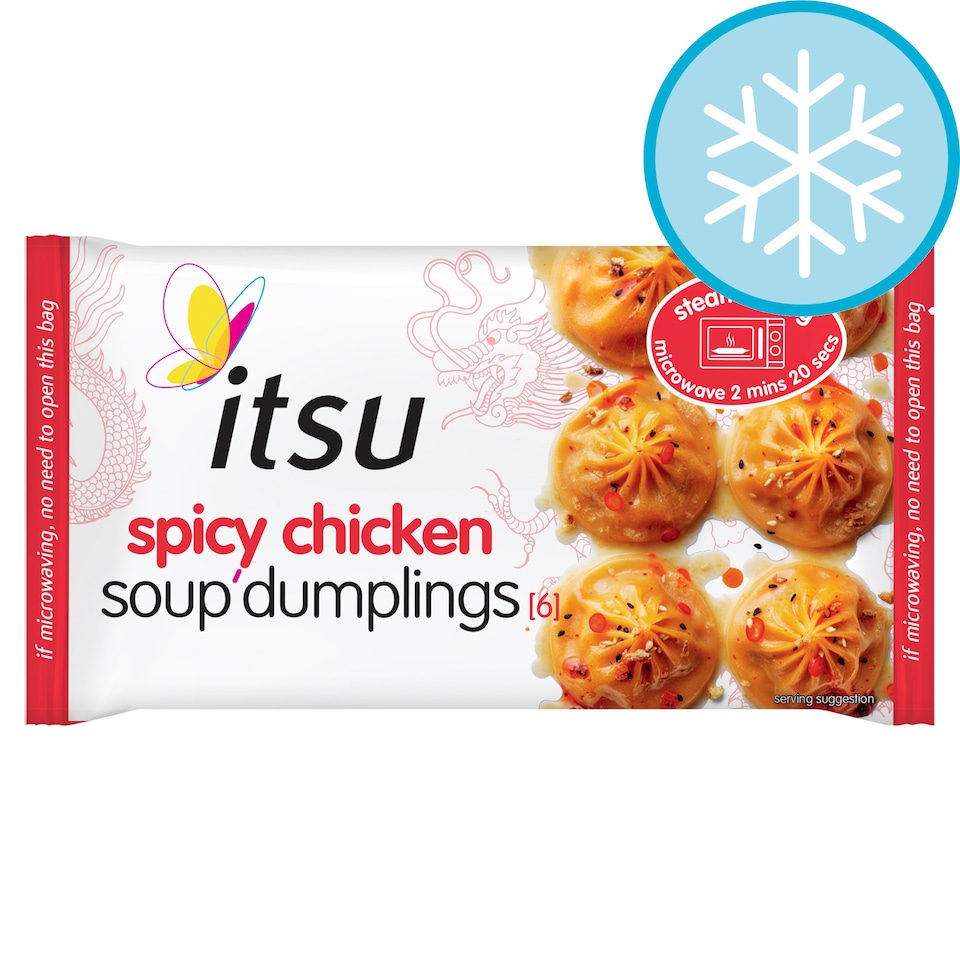 image 1 of itsu 6 spicy chicken soup dumplings 168g