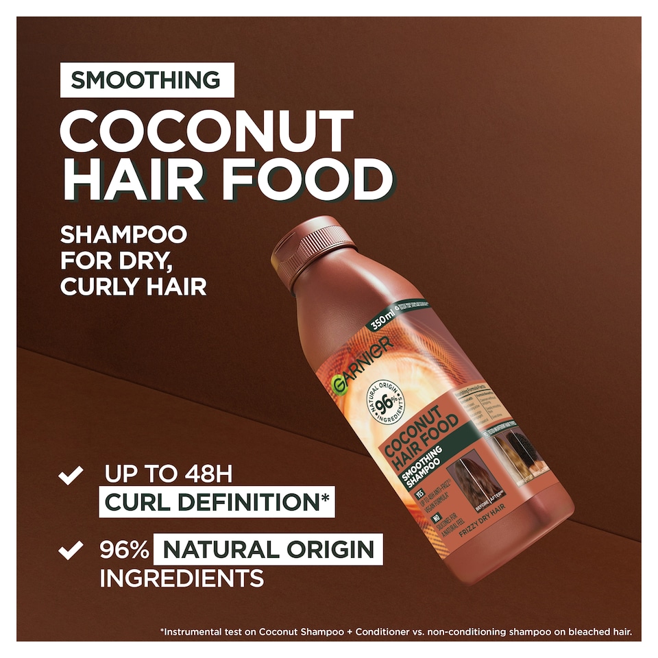 image 1 of Garnier Ultimate Blends Hair Food Coconut & Macadamia Shampoo 350ml