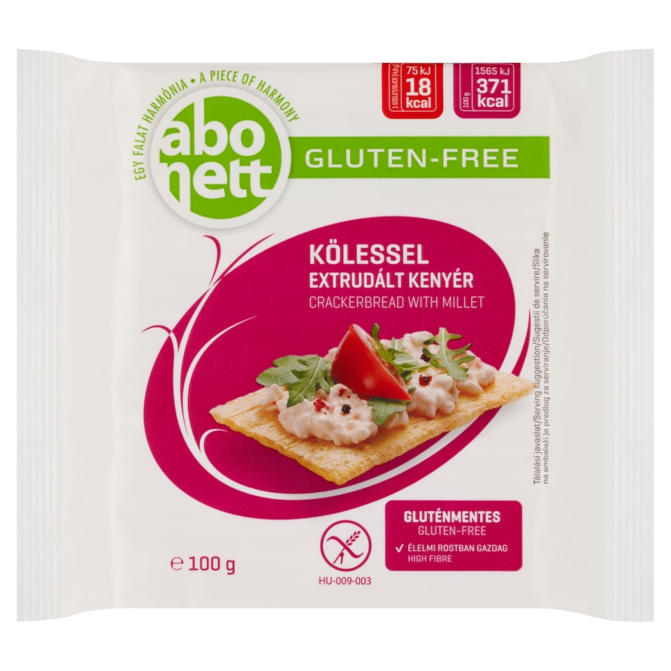 Abonett gluténmentes extrudált kenyér kölessel 100 g  1. kép