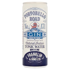 Franklin & Sons Ltd Portobello Road London Dry Gin 250ml