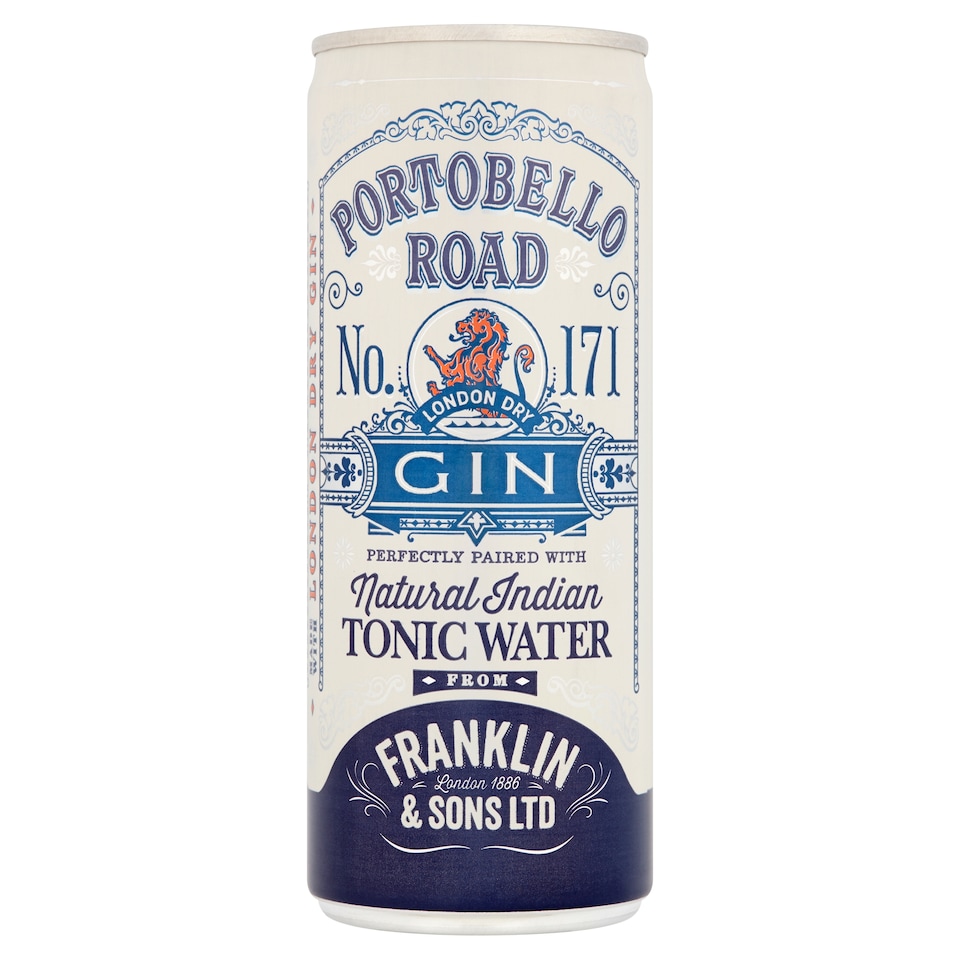 Franklin & Sons Ltd Portobello Road London Dry Gin 250ml