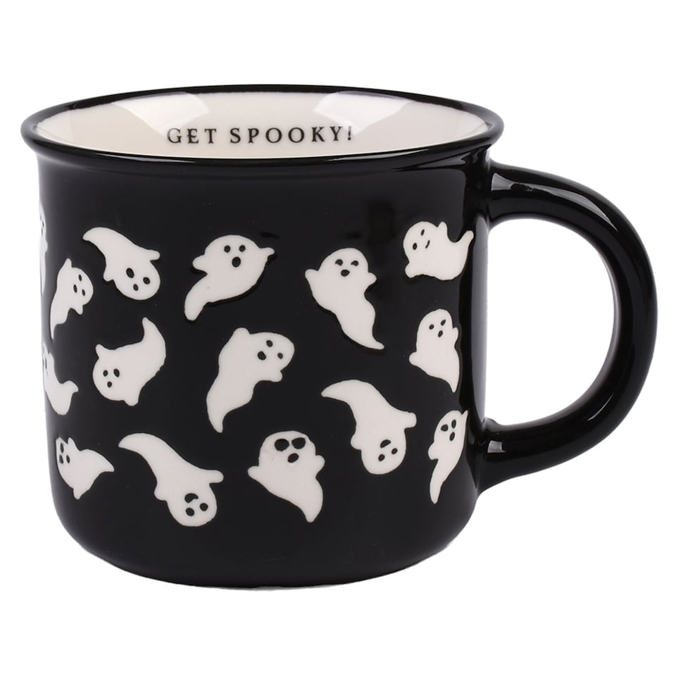 image 1 of F&F Home Wax Resist Ghost/Cat Assorted Mug