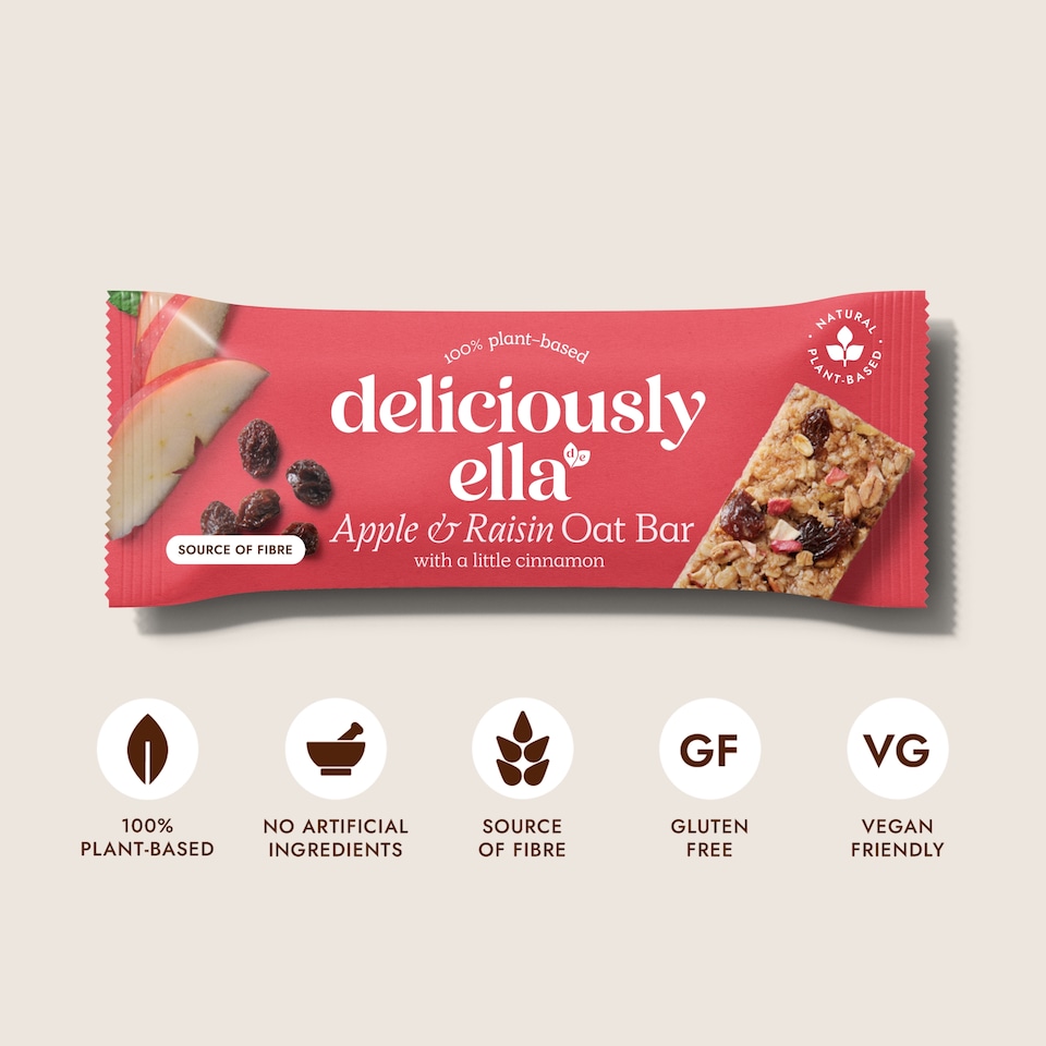 image 1 of Deliciously Ella Oat Bars - Apple, Raisin & Cinnamon 3 Pack 50g