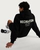 image 1 of F&F Cotton Rich Recreation Athl. Dept. Slogan Hoodie in Black
