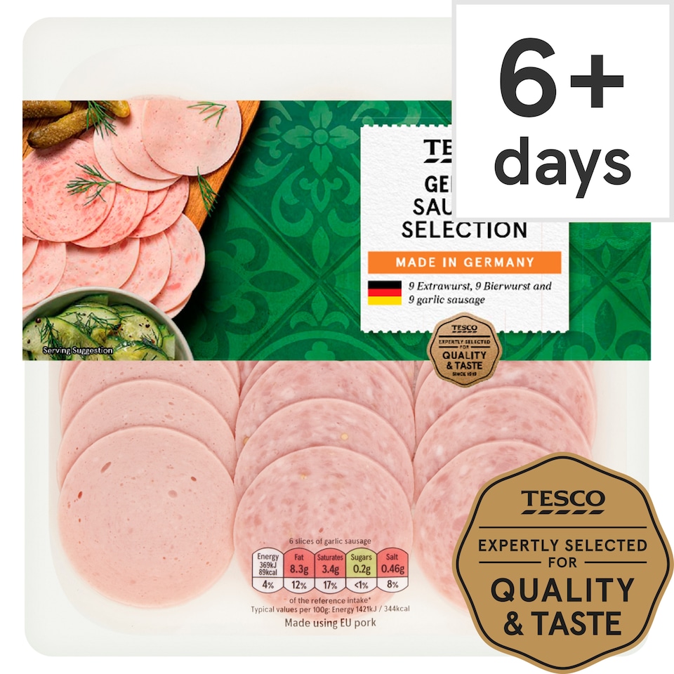 Tesco German Sausage Selection 115g