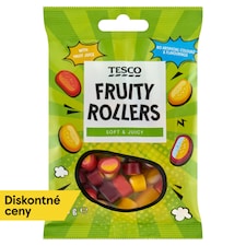 Tesco Fruity Rollers želé cukríky s ovocnými príchuťami 100 g