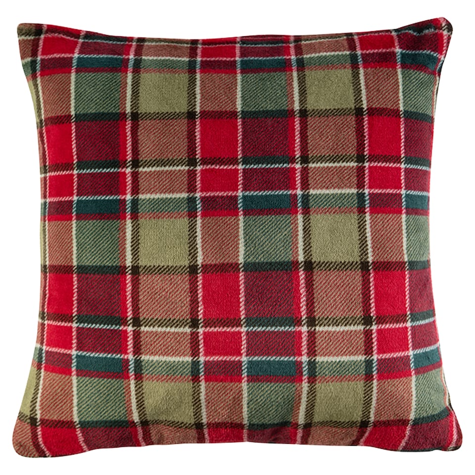 Tesco Home Tartan Sherpa polštář 45 x 45 cm