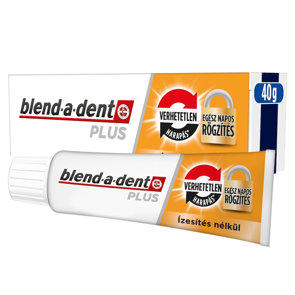 Blend-a-dent Plus Food Barrier Fresh Műfogsorrögzítő Krém Teljes és Részleges Műfogsorhoz, 40 ml  1. kép