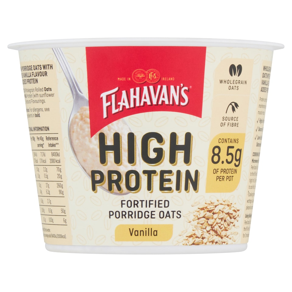 Flahavan's High Protein Porridge Pot Vanilla 45G