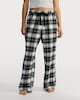 image 2 of F&F Pure Cotton Flannel Check Print Pyjama Bottoms in Multi Black