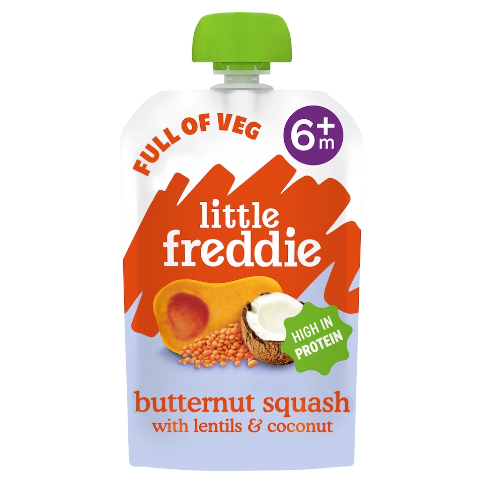 Little Freddie Organic Butternut Squash with Lentils & Coconut +6Months 100g