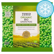TESCO ORGANIC BIO GREEN PEAS 300G