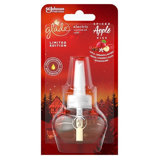 Glade Air Freshener Electric Scented Refill Spiced Apple 20Ml Tesco