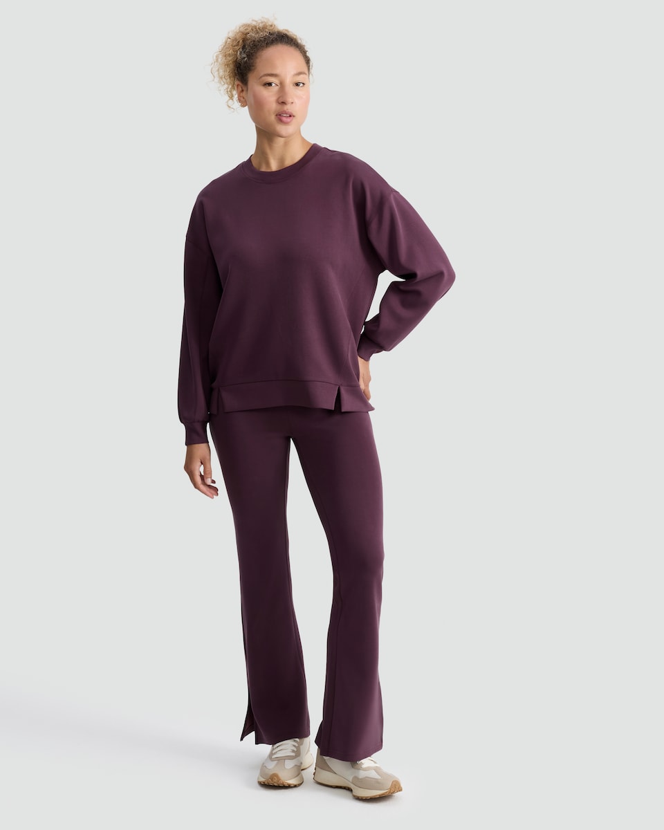 image 1 of Rise by Zara McDermott Relaxed Fit Pyjama Sweatshirt in Purple