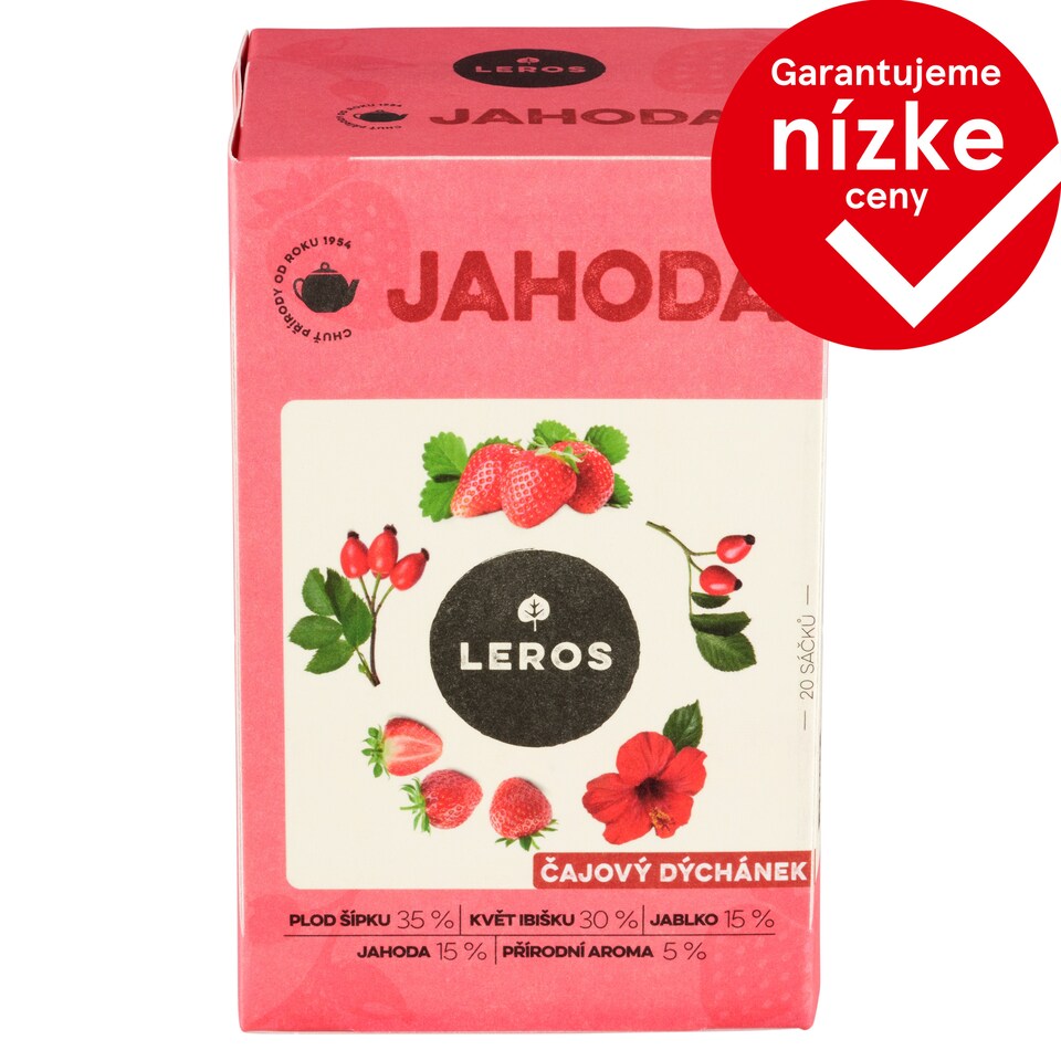 obrázok 1 z Leros Čajová chvíľka jahoda 20 x 2 g (40 g)