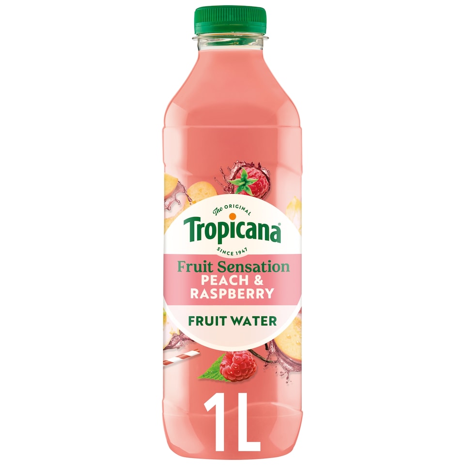 Tropicana Fruit Sensation Peach & Raspberry Fruit Water 1L 