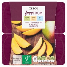 Tesco Free From Mango Yogurt 4X100g
