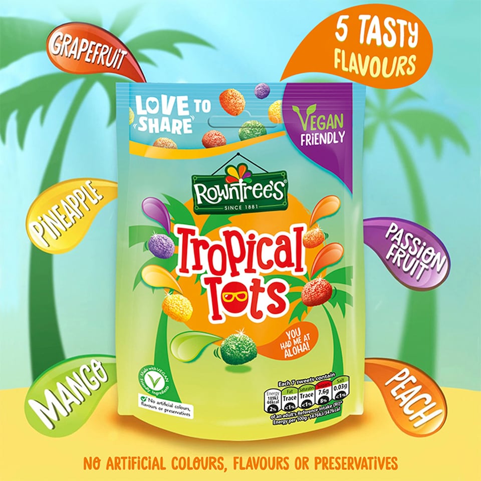 image 1 of Rowntree's Tropical Tots Sweets Sharing Bag 140g