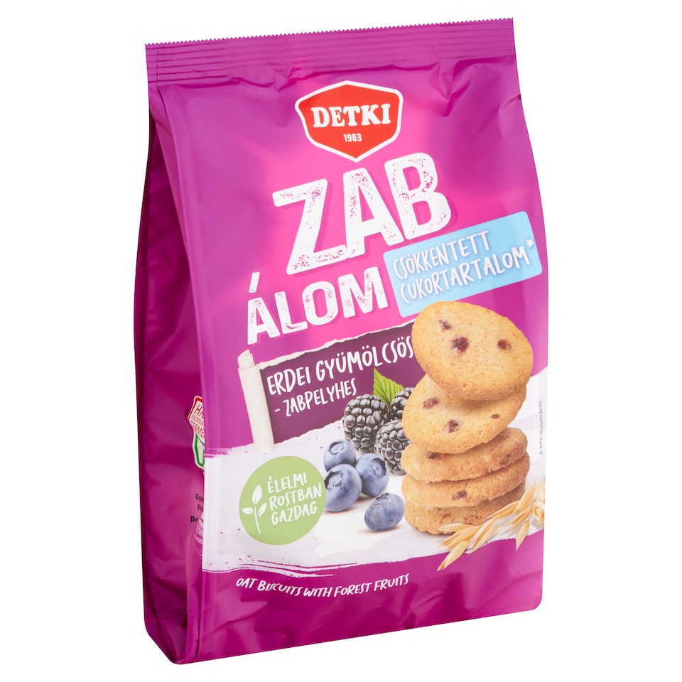 Detki Zab Álom csökkentett cukortartalmú erdei gyümölcsös-zabpelyhes omlós keksz 150 g