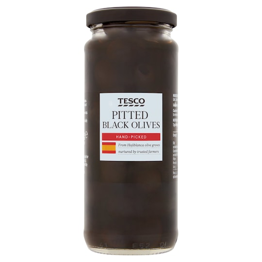 Tesco Pitted Black Olives 330G Tesco Groceries