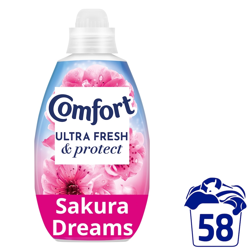 image 1 of Comfort Ultra Fresh & Protect Fabric Conditioner Sakura Dreams 58 Washes 870ml