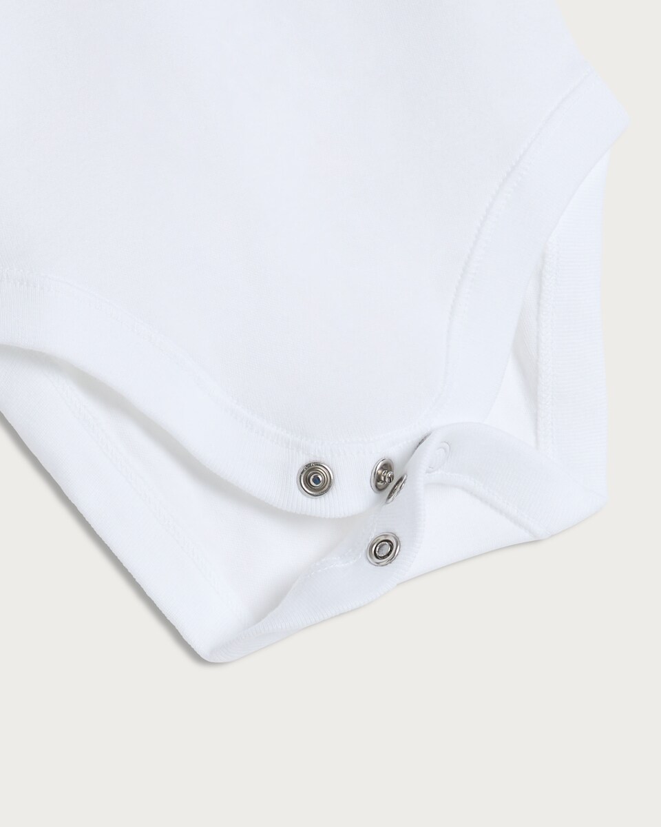 image 1 of F&F Baby 10-Pack Pure Cotton Short Sleeved Bodysuits in White