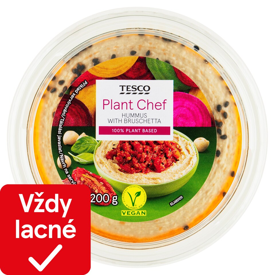 Tesco Plant Chef Cícerovo-sezamová nátierka s pastou z polosušených paradajok 200 g