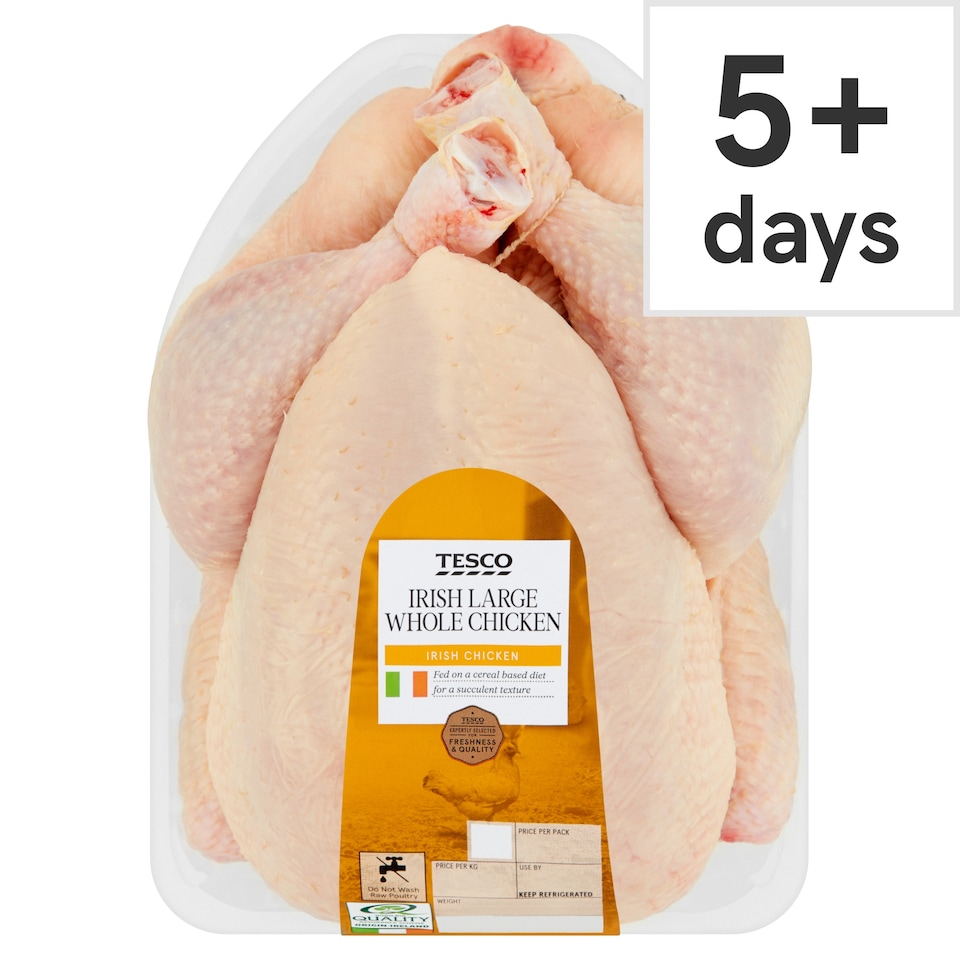 Tesco Irish Large Whole Chicken 2Kg