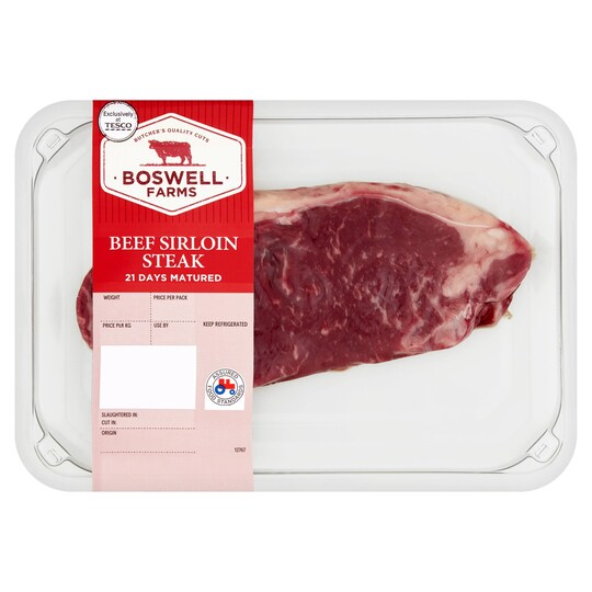 Boswell Farms Beef Sirloin Steak 195G Tesco Groceries