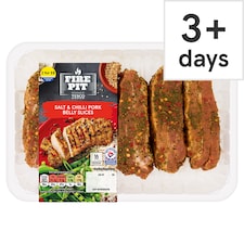 Tesco Fire Pit Salt & Chilli Pork Belly Slices 500G