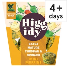 Higgidy Mature Cheddar & Spinach Mini Muffins 130g