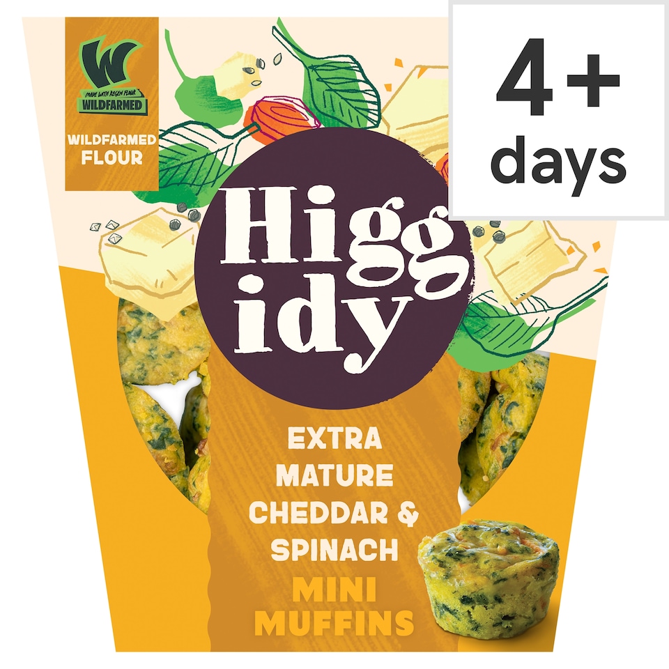 image 1 of Higgidy Mature Cheddar & Spinach Mini Muffins 130g