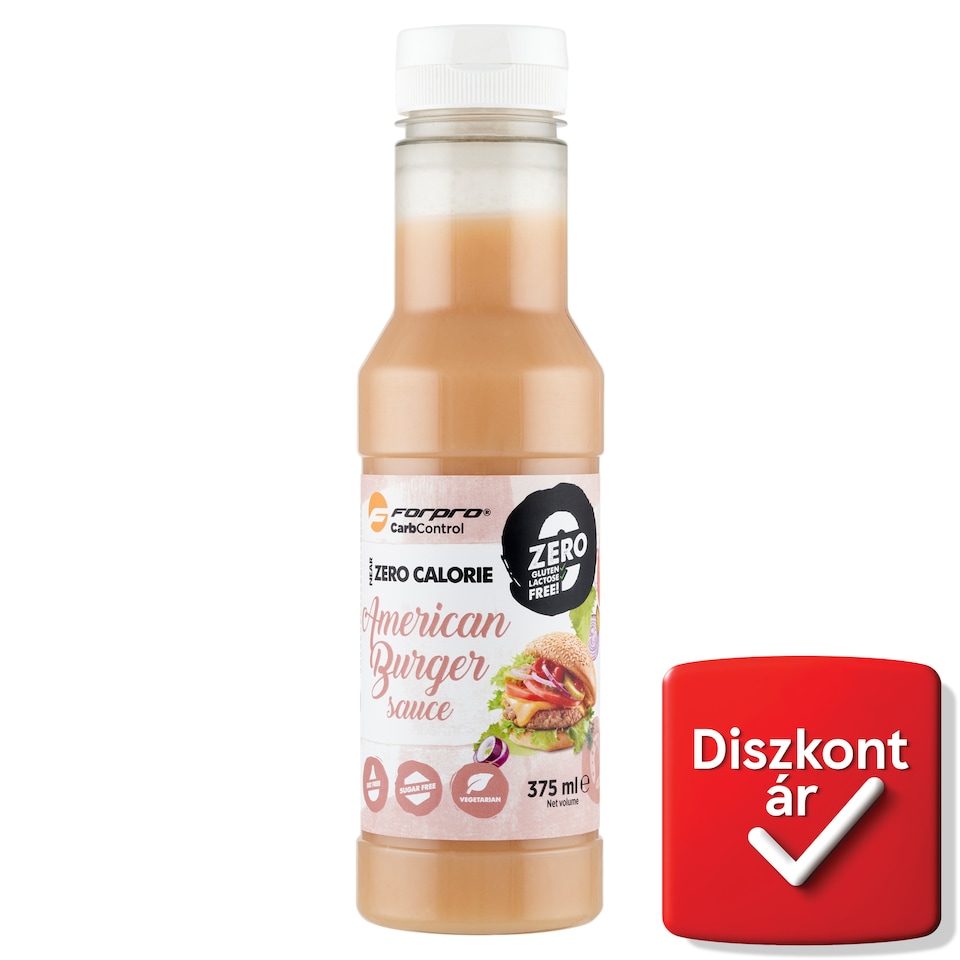 Forpro near zero calorie amerikai burger szénhidrátmentes szósz 375 ml  1. kép