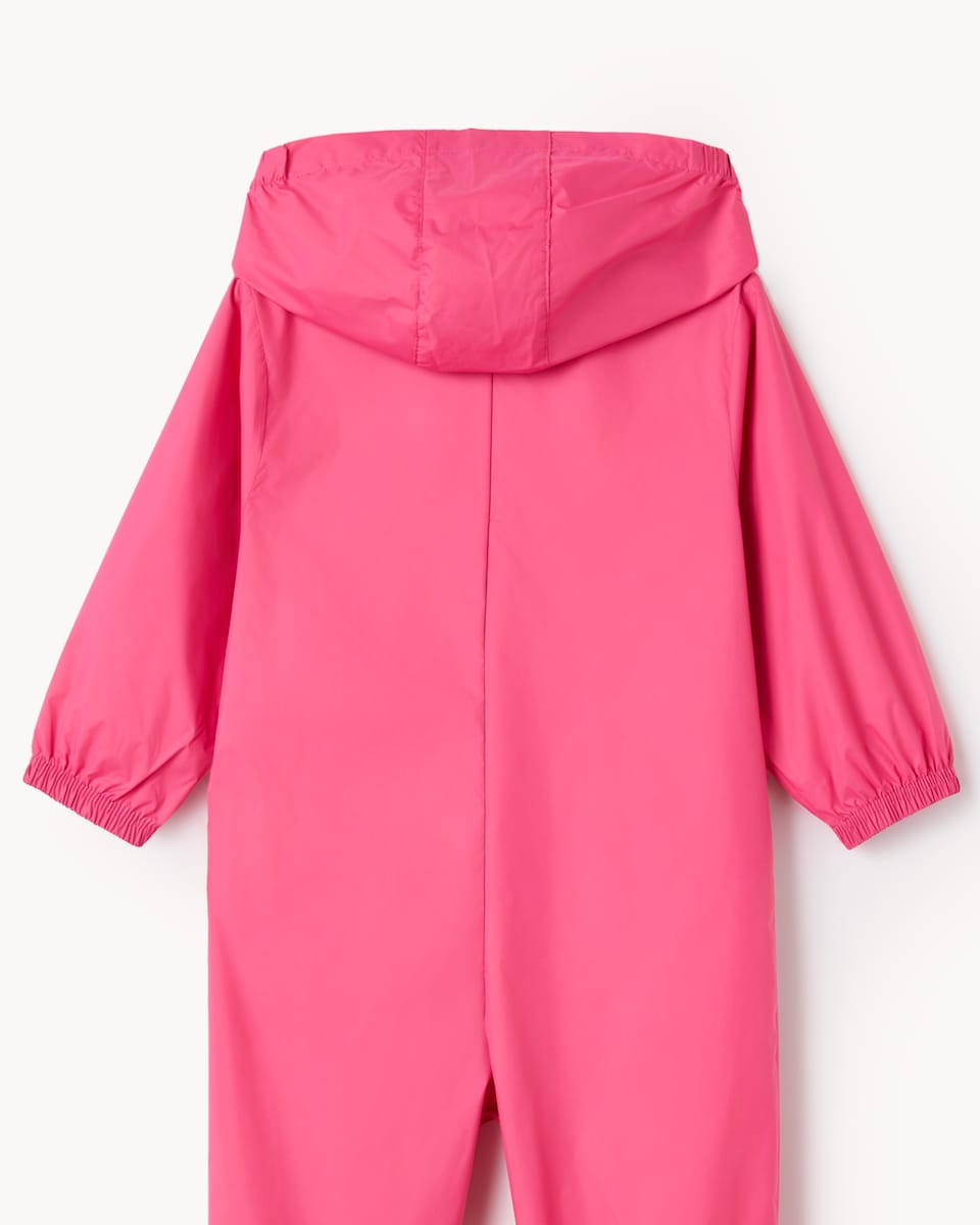 image 1 of F&F School Unisex Zip Up Puddlesuit in Pink