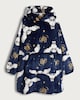 image 4 of Harry Potter Hedwig Fleece Pyjama Hoodie in Navy