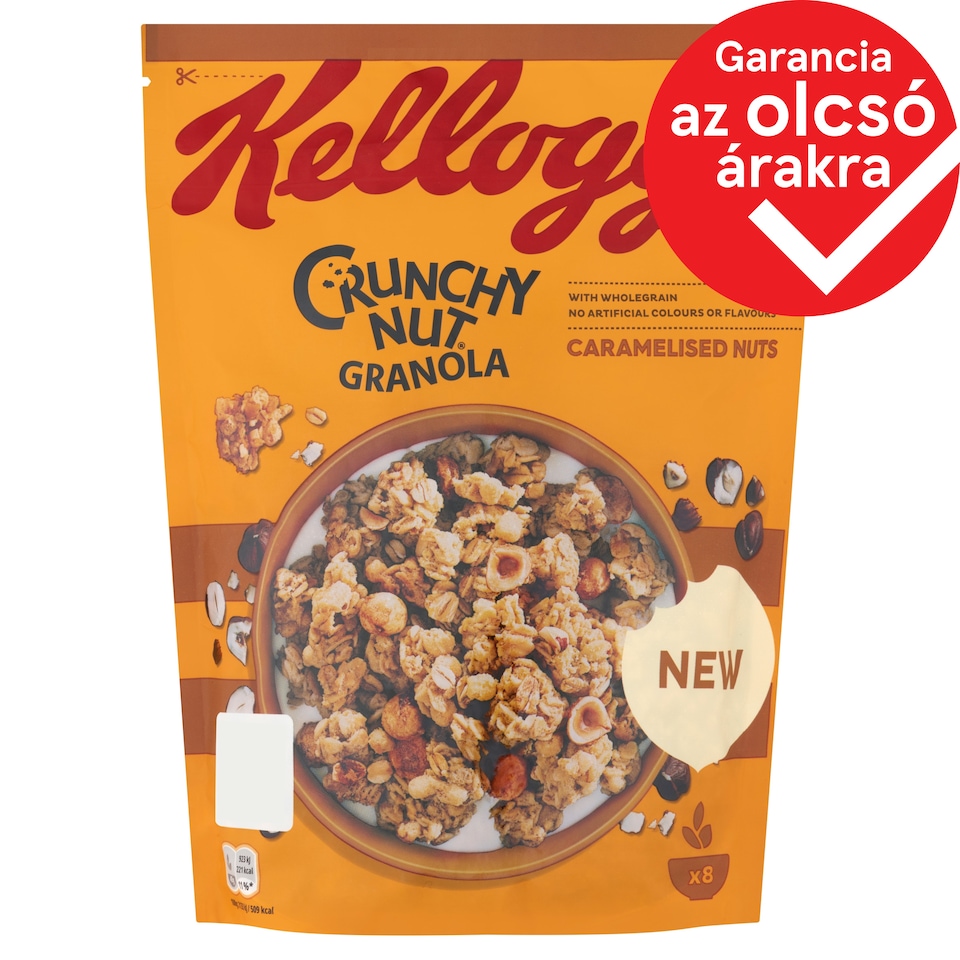 Kellogg's Crunchy Nut Granola ropogós müzlidarabok karamellizált mogyoróval 380 g