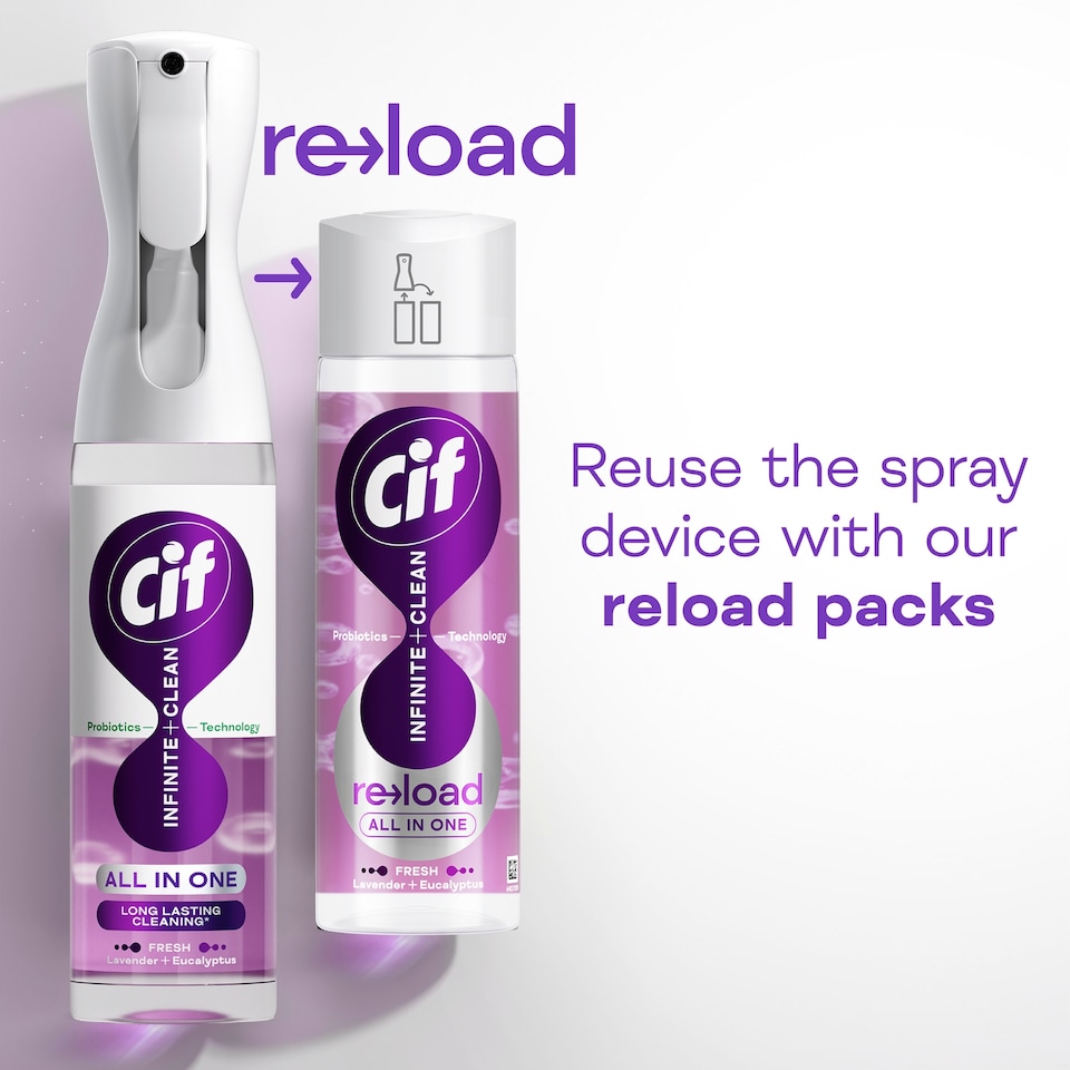 image 1 of Cif Infinite Clean All in One: Fresh Lavender and Eucalyptus Reload 280ml