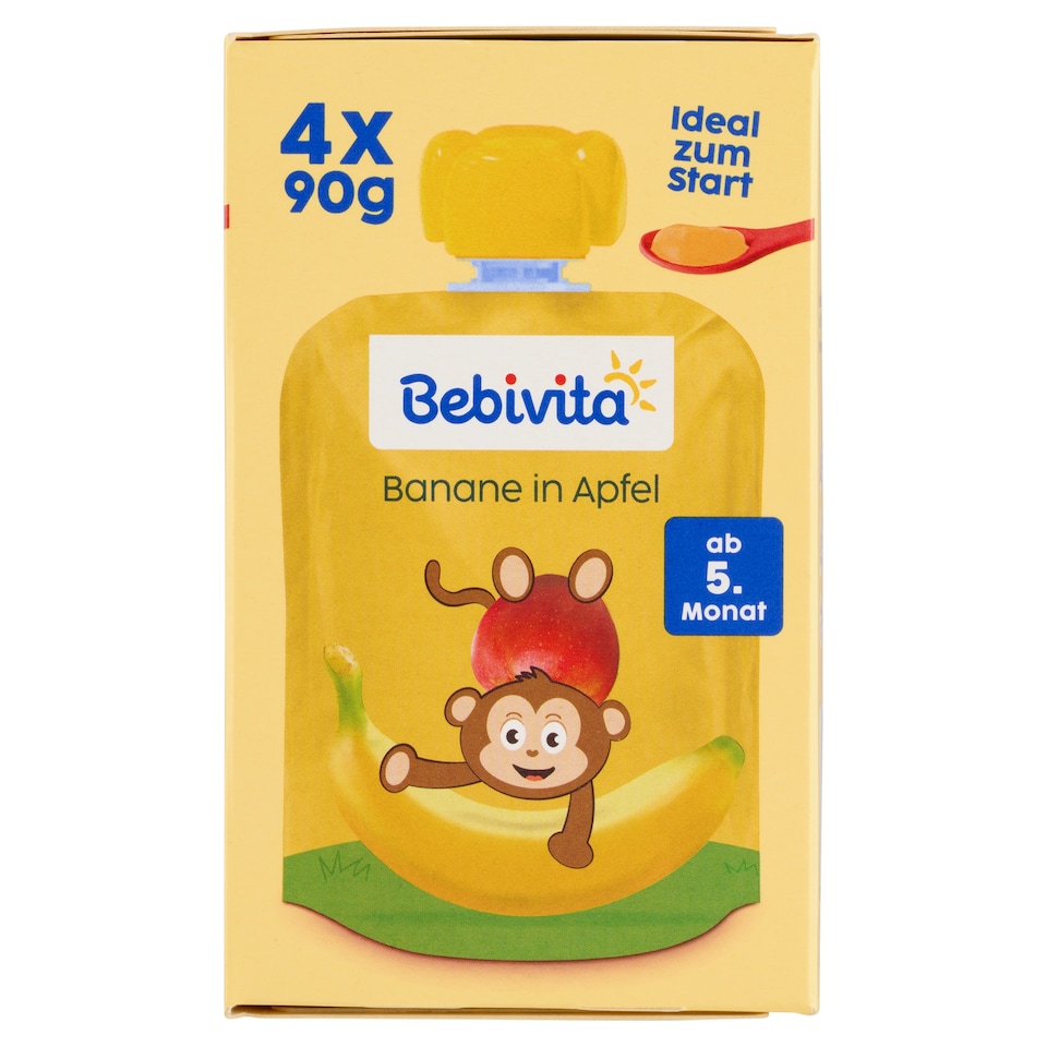 Obrázek 1 pro produkt Bebivita Jablko, banán 4 x 90g (360g)