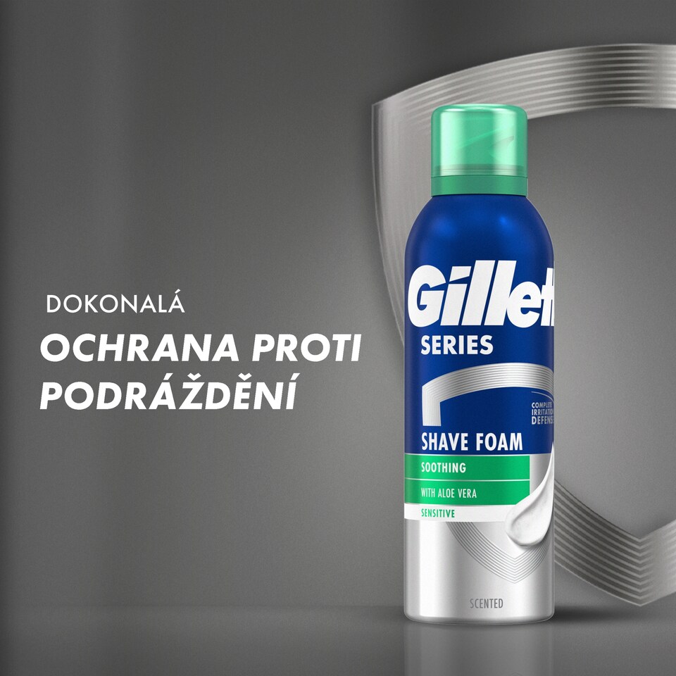 Obrázek 1 pro produkt Gillette Series Zklidňující Pěna Na Holení S Aloe Vera, 200ml