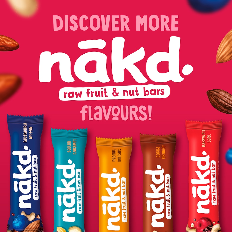 image 1 of Nakd Berry Delight Fruit & Nut Bars 4X35g