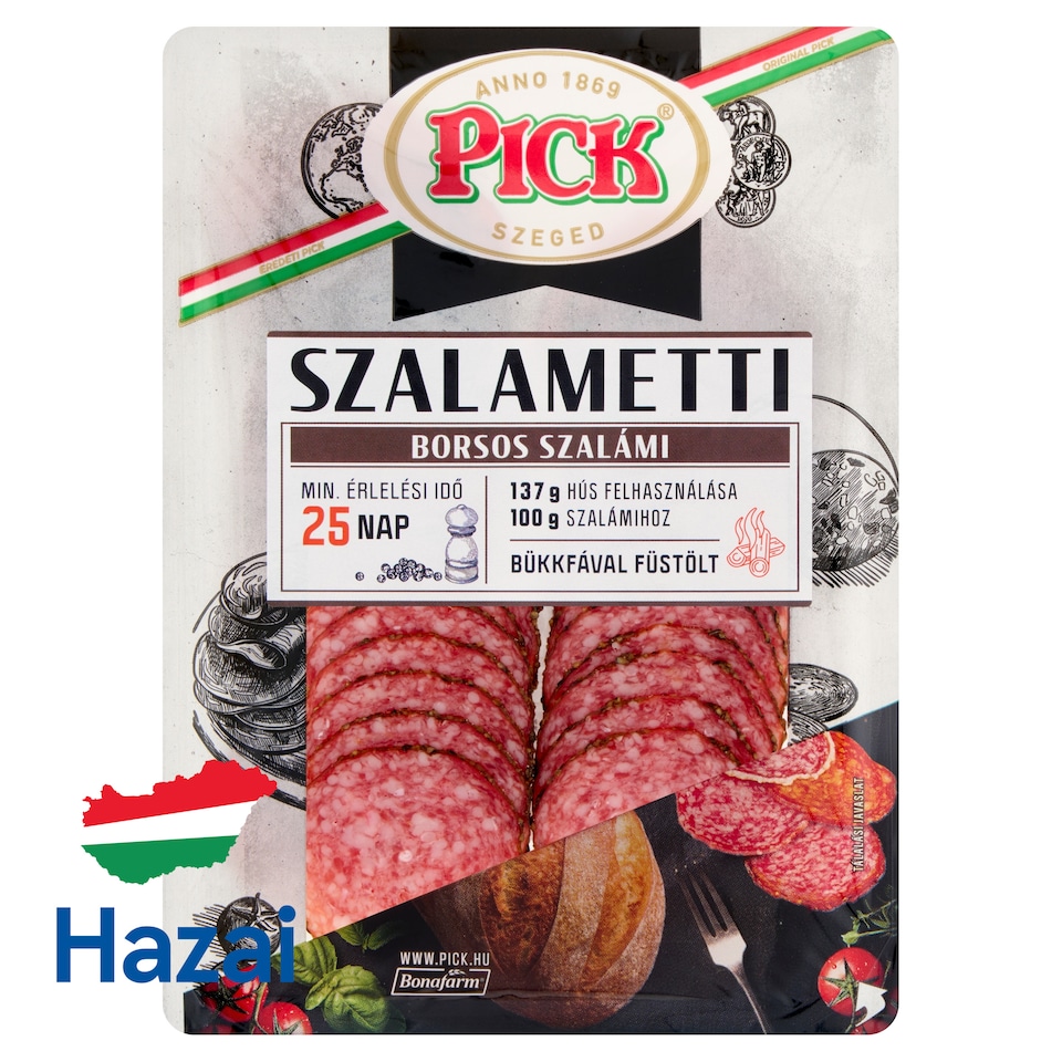 PICK Szalametti szeletelt borsos szalámi 60 g  1. kép