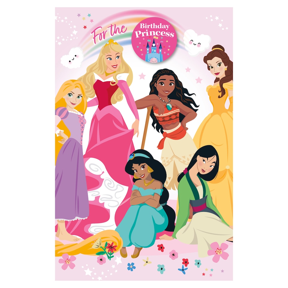 Carlton Birthday Card For The Birthday Princess Disney (Badge)