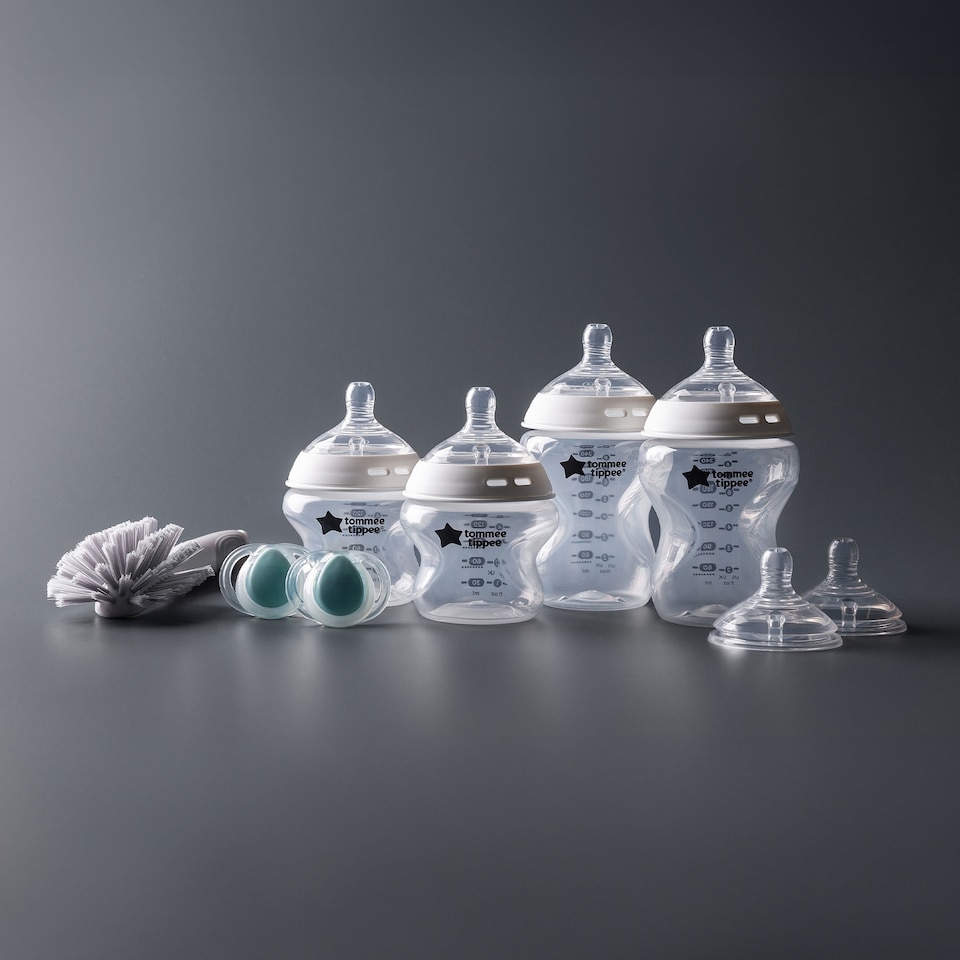 image 1 of Tommee Tippee Natural Start Newborn Starter Set, Slow & Medium-Flow, Mixed Sizes
