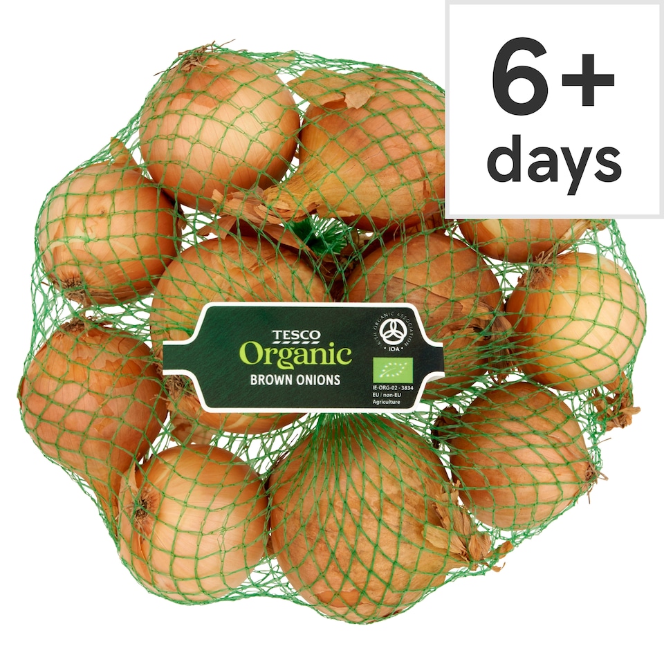 Tesco Organic Brown Onions 750g