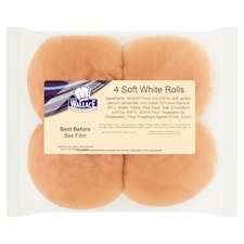 Wallace Family Bakers Soft White Rolls 4 Pack