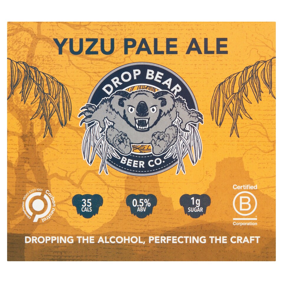 image 1 of Drop Bear Beer Co. Yuzu Pale Ale 4x330ml