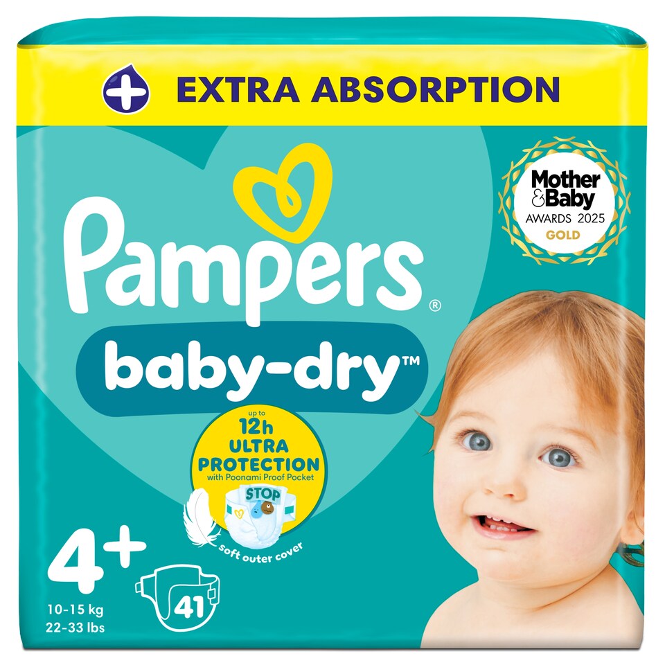 image 1 of Pampers Baby Dry Size 4+ Essential Pack 41