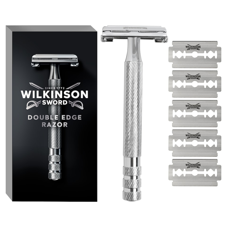 Wilkinson Sword The Edger Clsc Razor Handle And 5 Blades