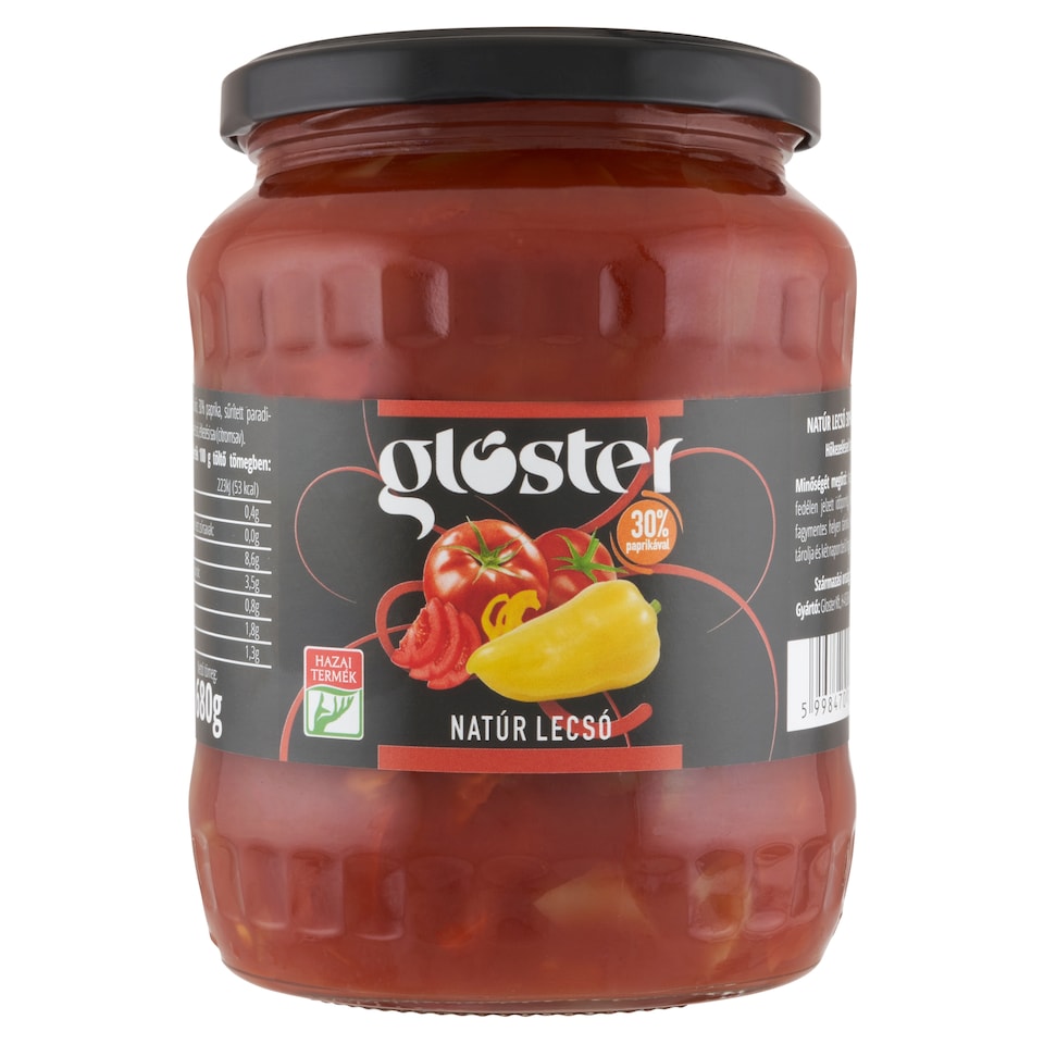Gloster natúr lecsó 30% paprikával 680 g