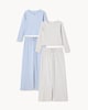 image 1 of F&F Girls 2-Pack Cotton Rich Ribbed Pyjama Sets in Multi